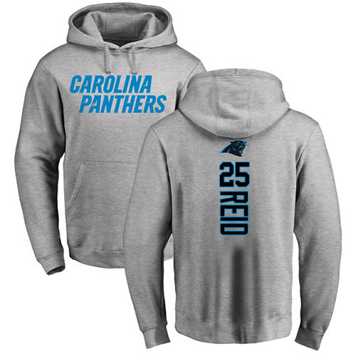 Carolina Panthers Men Ash Eric Reid Backer NFL Football #25 Pullover Hoodie Sweatshirts->youth nfl jersey->Youth Jersey